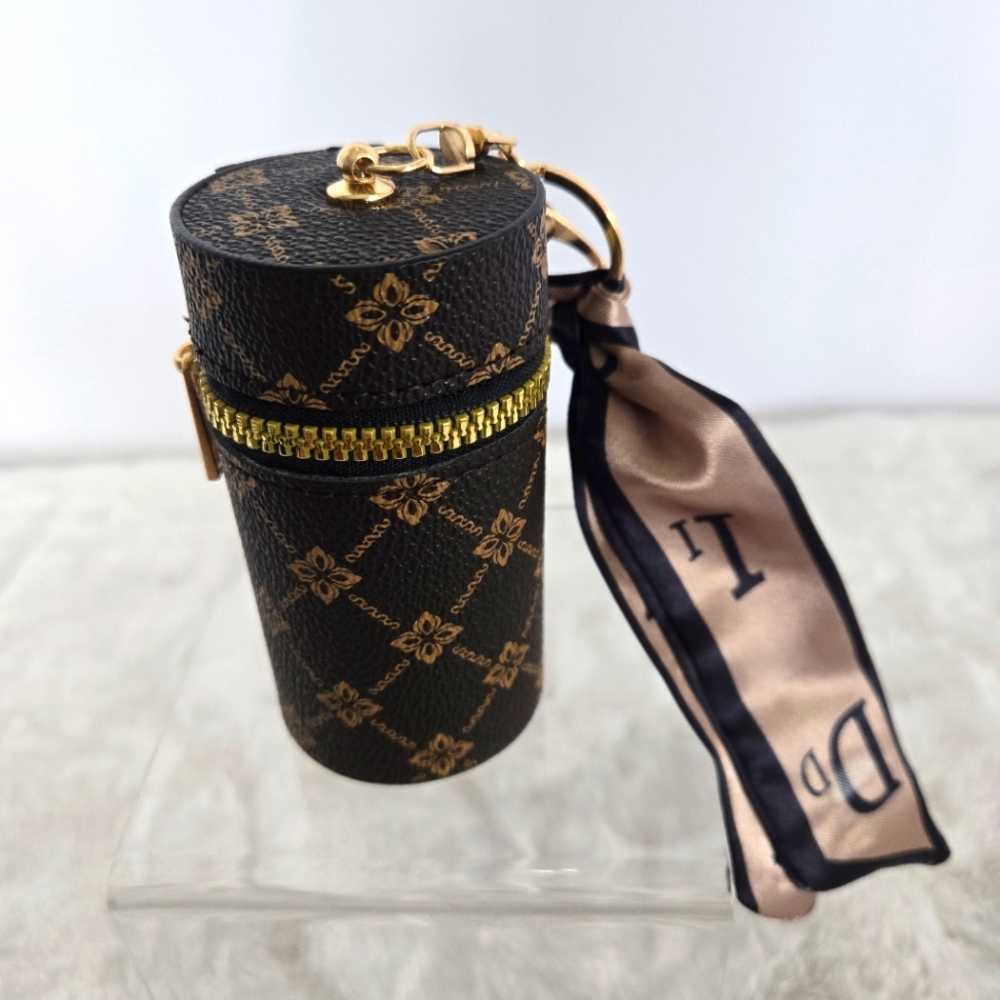 Elegant Patterned Keychain / Charm Lipstick Holder